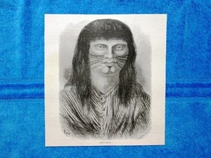 Gravure Année 1864 - Indien Sipibo - Indiano Sipibo - Imagen 1 de 1