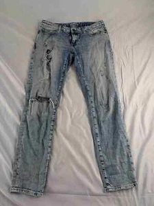 Ralph Lauren Denim Supply Distressed Skinny Boyfriend Jeans Womens Size 26 30x27 - Picture 1 of 19