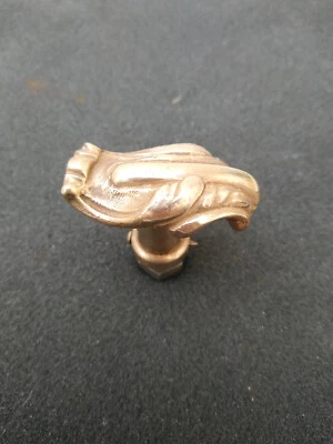 Ancienne poignée de porte/meuble/fenêtre crémone en bronze/laiton. Marquée "SDS" - Photo 1/4