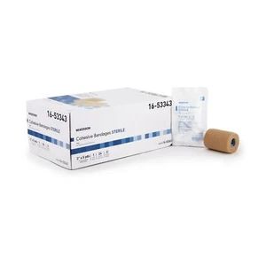 McKesson Elastic Self-Adherent Cohesive Bandage Beige Sterile 3" x 5 Yd 24 Ct - Picture 1 of 3