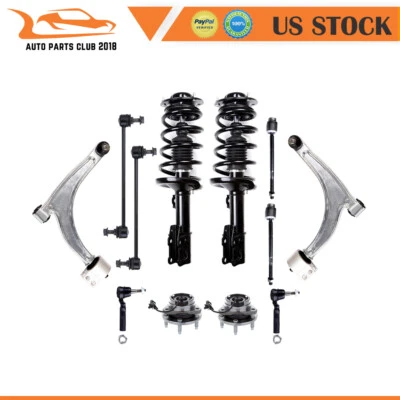 Front Struts Lower Control Arms Tie Rods Kit For 2004-2012 Chevy Malibu Aura G6 Foto 1 de 4