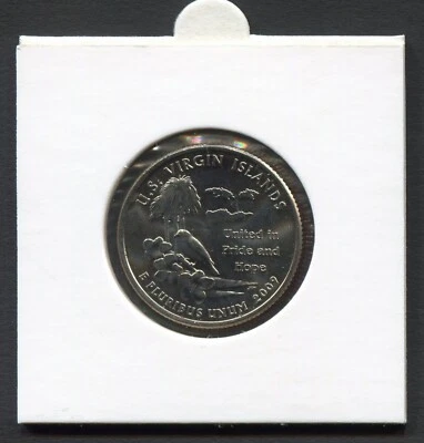 USA 1/4$ 2009 P Territories Quarters US Virgin Islands KM#449 CuNi UNC B2063 - Image 1 of 2