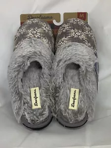 Dearfoams Women's Allison Textured Chenille Knit Scuff Slipper Gray MEDIUM 7-8 - Picture 1 of 7