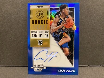 2018-19 Panini Contenders Optic Aaron Holiday Rookie Ticket Auto /99 Blue Prizm! - Image 1 of 4
