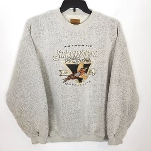 VTG  St.Johns Bay Outfitters Sweater Sweatshirt Sz L Gray Logo Pullover - Picture 1 of 5