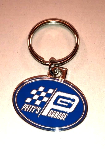 NEW! Richard Petty #43 PETTY'S GARAGE Official Petty Blue Enamel Logo KEY RING Cover