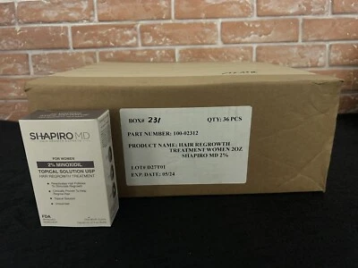 Shapiro MD Minoxidil 2% regeneración del cabello para mujeres - 2 fl oz caja de 36 caducidad 4/24 Foto 1 de 4