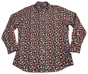 Cremieux Premium Denim XL Shirt Guitar Print Button Front Long Sleeve Cotton - Picture 1 of 7