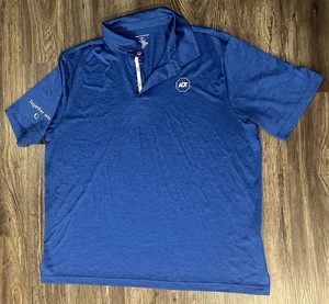 Polo de rendimiento azul empleado con logotipo ADT para hombre - talla XL - Imagen 1 de 9