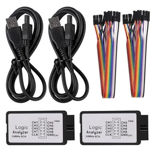 2 Juegos Analizador Lógico USB 24MHz 8 Canales 24M/Segundos Analizador Lógico5228 - Imagen 1 de 8