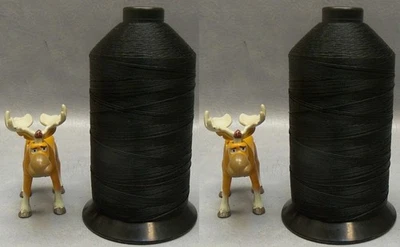 Sewing Thread T-210 A&E BLACK Anefil Polyester Bonded 16oz Spools Lot of 2 - Image 1 of 4