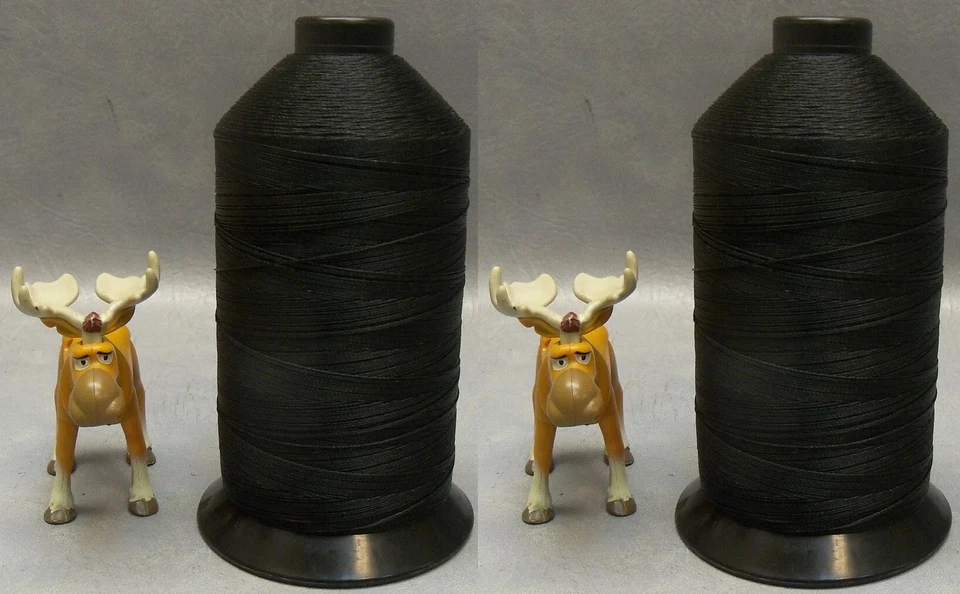 Sewing Thread T-210 A&E BLACK Anefil Polyester Bonded 16oz Spools Lot of 2 - Image 1 of 4