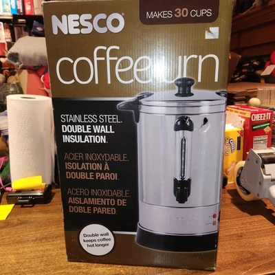 Nesco 30-Cup Double Wall Stainless Steel Coffee Urn NEW in Box - Image 1 of 4