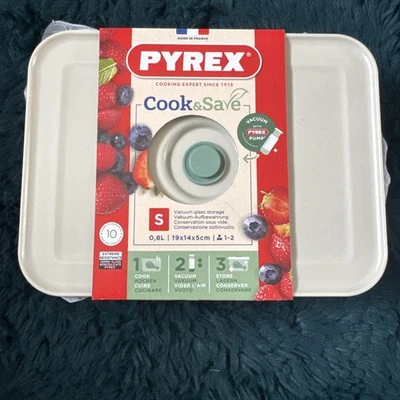 Pyrex Cook and Save Vakuum Glas Aufbewahrungsschale Größe S 0,8 l - Neu ungeöffnet unbenutzt - Bild 1 von 4