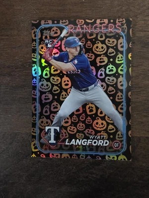 2024 Topps Update Series - Wyatt Langford #US151 Jack-O'-Lantern Foil (RC) - Image 1 of 3