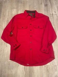 Vintage Woolrich Bros. Jacket Mens Large Wool Blend Red Pockets Hunting Large - Picture 1 of 3