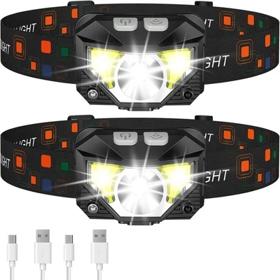 Hyper Tough 1200-Lumen LED HEADLAMP Head Strap RECHARGEABLE Lithium-Ion Battery - Image 1 of 4