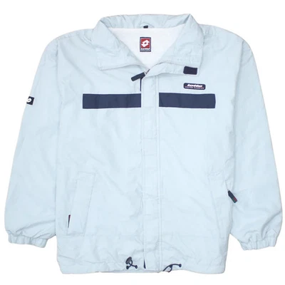 Cortavientos LOTTO AÑOS 90 Ligero Cremallera Completa Pequeño Azul Foto 1 de 4