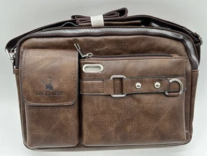 Men Leather Vacation Travel Handbag Laptop Messenger Shoulder Crossbody Bag CL0 - Picture 1 of 9