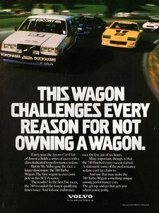 12-1986 Volvo 740 Turbo Wagon Rennwagen, USA Ausgabe Magazin Anzeige. US Mail: 3,60 $ - Bild 1 von 1