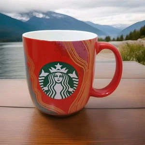 Starbucks Christmas Mug Ceramic 2021 Holiday Festive 18oz Large Red Colorful - Picture 1 of 10
