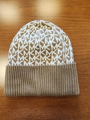 Michael Kors Mujer Gorro Invierno Sombrero MK Logo Estampado Completo Talla Única Foto 1 de 3