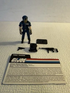 1998 Gi Joe 3.75" Cobra Trooper Figure Blue Gold Viper Complete With File Card - Picture 1 of 8