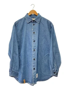 WTAPS WCPO 02 LS Cotton.Deni Long Sleeve Shirt 2 Denim IDG Solid 241WVDT SHM04 - Picture 1 of 8