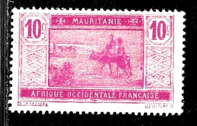 HICK GIRL-OLD MINT  FRENCH-MAURITANIA SC#23   CROSSING  DESERT       X6277 - Image 1 of 2