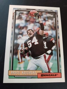Bruce Kozerski Cincinnati Bengals Center - Topps NFL 1992 Card #138 - Picture 1 of 2