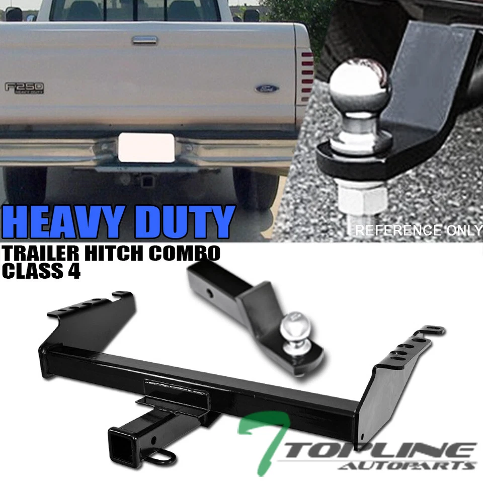 Topline For 1994-2002 Dodge Ram Class 4 Trailer Hitch Receiver+Ball Mount -Black - Imagem 1 de 4