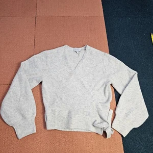 As Is* & Other Stories Gray Wool Blend LS Wrap Cardigan Womens Sweater XS U8a - Picture 1 of 11