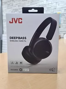 JVC Deep Bass HA-S36W Wireless Bluetooth On-Ear Headphones/Black. 35h Batt Life - Picture 1 of 7