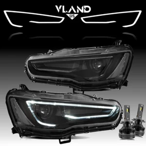 VLAND For 08-19 Mitsubishi Lancer /CJ CF Evo X LED Projector Headlights+LED Bulb - Picture 1 of 13