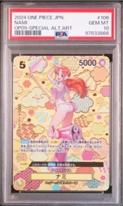 PSA 10 Nami SR-SPC OP08-106 Imperatori nel Nuovo Mondo ONE PIECE Card Giapponese - Foto 1 di 2