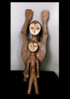 Old Tribal Unusual Lega 2 Face Maternity Figure      ---  Congo BN 12
