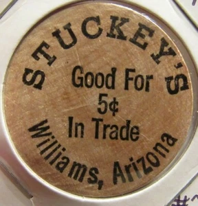 Vintage Stuckey's Williams, AZ Wooden Nickel - Token Arizona #2 - Bild 1 von 2