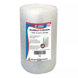 "Rollo envolvente de amortiguación de burbujas de 36 pies burbuja pequeña 12"" de ancho perforado cada 12" - Imagen 1 de 7