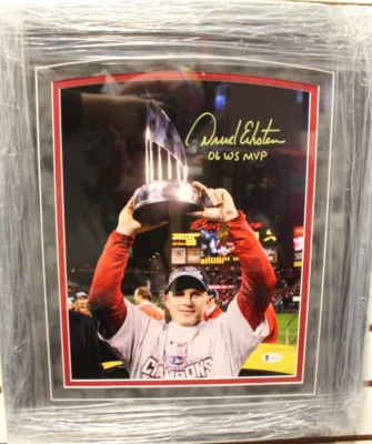 STL 红雀队 David Eckstein 签名照片和刻字 "06 WS MVP" 贝克特 正品证书 — 第 1/4 张图片