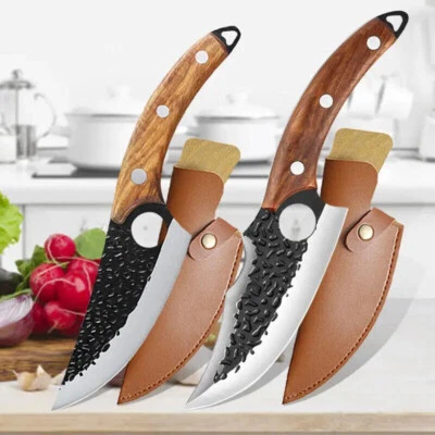 Kitchen Knife Stainless Handmade Forged Chef Knives Boning Butcher Sharp Cleaver - Image 1 of 4