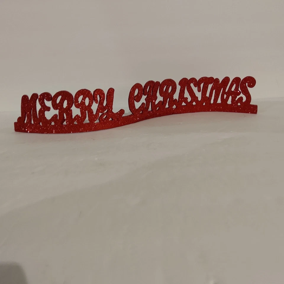 Letrero 16" Feliz Navidad Rojo Brillo Foto 1 de 4