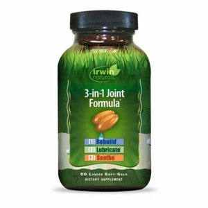 Irwin Naturals 3-In-1 Joint Formula Supports Healthy Joints - 90 Soft-Gels - Picture 1 of 5