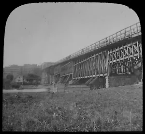 FOTO PUENTE SOBRE EL MISSISSIPPI ST PAUL NO2 EE. UU. C1885 Magic Lantern Slide - Imagen 1 de 3