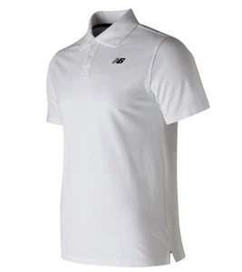 New Balance Core Polo Top Mens - NB Polo Shirt - White - XL - Picture 1 of 2