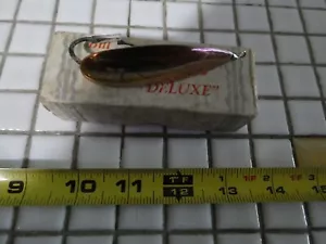 VINTAGE RARE COPPER JOHNSON'S SILVER MINNOW PAT'D WITH BILL JOHNSON BOX USED - Picture 1 of 10
