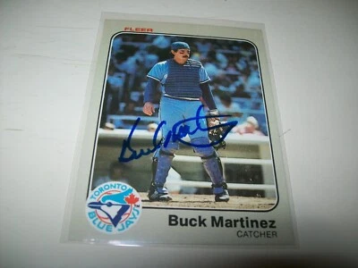 1983 FLEER BUCK MARTINEZ AUTOGRAPH SIGNED AUTO #433 TORONTO BLUE JAYS - Image 1 of 4