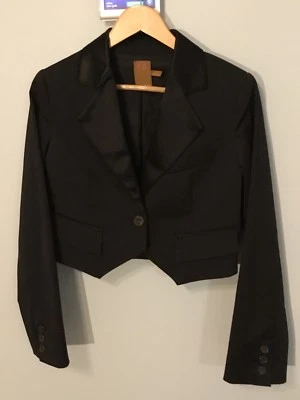Crop Women's Jacket "Ali Ro" Size 6, Black  - Image 1 of 4