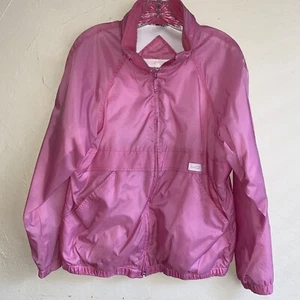 Chaqueta cortavientos para mujer MEDIANA vintage moda BARBIE rosa años 80 capucha - Imagen 1 de 6