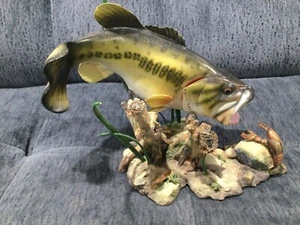 Vintage Danbury Mint SUDDEN STRIKE BASS George Kruth Figurine Display Rare - Picture 1 of 7