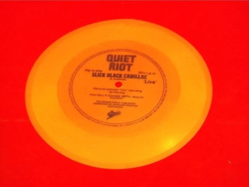 Quiet Riot:  Slick Black Cadillac (Live)     1983  Kerrang   FLEXI   7" - Image 1 of 1
